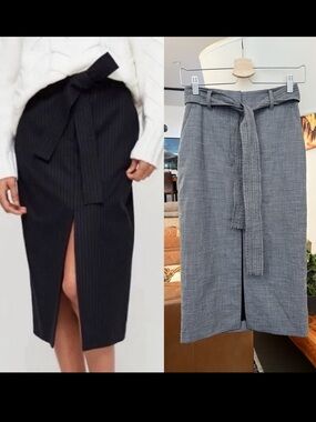Aritzia Wilfred Tie-Front Midi Skirt